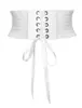 Em estoque Feminino cintura borla cadarço emagrecedor cinto renda largo cintura laço moda cinto decorativo