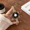 Pulseira de Relógio Estilo Corrente Cravejada de Diamantes em Forma de V com Cintura Fina Adequada para Samsung 18 20 22mm, Huawei 11 Gt6 e Apple 11