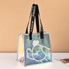 Bolsas de PVC a Laser com Impressão de Logo em Estoque, Sacolas de Presente, Bolsas de Mão Tote, Bolsas de Ombro Coloridas, Grande Capacidade