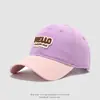 Boné de Baseball Color Block com Letras Estilo Coreano Nova Cor Outono 2025 Boné Bico de Pato Infantil Chapéu Casual Versátil para Meninos de 3 a 8 Anos