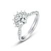 Nuevo anillo plegable brillante transfronterizo para mujer, plata S925, con incrustaciones completas, anillo de bodas de tesoro colorido, estilo europeo y americano, ligero, de lujo, elegante
