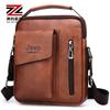 Bolsa de ombro masculina de negócios transfronteiriça, grande capacidade, resistente ao desgaste, bolsa transversal de PU, multifuncional, repelente de água, pequena bolsa para comércio exterior