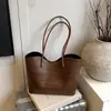 Bolsa de Tote Tejida de Paja Estilo Coreano al por Mayor para Mujer 2025 Otoño Nuevo Bolso de Hombro de Gran Capacidad de Moda Bolso de Axila Madre-Hija