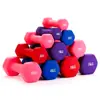 Equipo de fitness para el hogar hexagonal con recubrimiento mate y brillante para mujer, mancuernas de hierro fundido recubiertas de colores, venta al por mayor transfronteriza