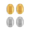 Moda Europeia e Americana Brincos Ovais Listrados Simples Aço Titânio Banhado a Ouro 18K Brincos Retrô Quentes Elegantes para Mulheres