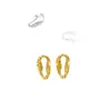 Moda Transfronteriza Europea y Americana, Moda Personalizada Europea y Americana, Pendientes Versátiles de Cobre Chapado en Oro Geométricos Huecos de Lujo Ligero