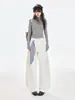 YECHUAN# Jeans Wide Leg Cor Café Lavado Retrô Outono Novo Cintura Alta Quadril Solto Cobrindo Calça Banana Afinando