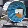 Hito de la Ciudad Escultura de Paisaje Grande de Acero Inoxidable Personalizada Plaza Exterior Oficina de Ventas Hotel Creativo Ornamentos de Paisaje Acuático