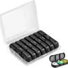 Amazon nueva superventa caja de pastillas negra de 21 compartimentos caja de clasificación portátil de plástico compartimento siete días a la semana