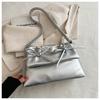 Bolsa Grande de PU Macio Feminina 2024 Primavera Nova Chegada Laço Versátil Pequena Fresca Bolsa Tote Coração de Menina Moda Bolsa Feminina