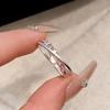 Anillo de Diamante Rosa Dulce y Genial para Mujer, Anillo Dulce de Nicho para Pareja, Anillo Abierto de Moda Personalizado