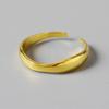 Anillo de onda superficial con paisaje frío hipster coreano para damas, personalidad europea y americana, anillo geométrico con apertura, joyería al por mayor