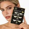 Cílios 3D Europeus e Americanos, 5 Pares em um Pacote, Naturais e Realistas, Fibra Sintética Tridimensional, Haste Preta Completa, Cílios Postiços, Fornecimento de Fábrica Atacado