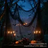 Decoración de Fantasma Negro de Halloween Transfronteriza de Tamaño Grande, Malla de Gasa de Terror para Fiesta en Casa y Decoración de Boda