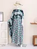 Chal Estampado de Estilo Étnico de Venta Caliente con Protección Solar para Mujer Ropa Exterior Larga Holgada Cubre Traje de Playa Capa Bufanda de Seda de Doble Cara