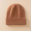 Gorros de Punto Versátiles para Hombre y Mujer 100% Cachemira Pura Gorros Casuales de Doble Capa Gorros Gruesos y Cálidos Gorros de Lana Tejida Gorros para el Frío