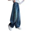Pantalones para Niñas Otoño 2026 Nueva Moda Jeans Curvos Ropa Infantil Pantalones Anchos Sueltos para Niñas Conjunto de Otoño para Niños