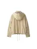 ZA comercio exterior transfronterizo artículo popular de ropa para mujer 2026 otoño nuevo moda europea y americana color liso chaqueta cárdigan con capucha desmontable