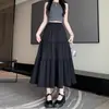 Saia de Tule Brilhante Branca de Fada para Mulheres, Nova Moda Verão 2026 Cintura Alta Saia Midi Bolo Evasê