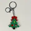 Nuevo Llavero de Muñeco de Navidad Árbol de Navidad Papá Noel Calcetines de Navidad Hebilla Plateada Accesorios Adornos Colgante Hebilla Plateada