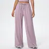 Pantalones Anchos de Pierna con Cordón Transpirables Europeos y Americanos Transfronterizos Ropa Deportiva de Yoga con Tirantes de Moda y Mangas Largas