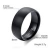 Anillo Negro de Acero Inoxidable para Hombres Europeos y Americanos Accesorios de Moda Sencillos Anillo de Pareja TITANIO Anillo de Acero TITANIO