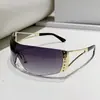 Nuevas Gafas de Sol Sin Marco de Diamantes de Puntos Europeas y Americanas, Elegantes Gafas de Sol Sexy Estilo Y2K para Mujer, Lentes de Metal de Una Pieza de Alto Sentido