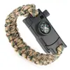 Pulsera con hebilla de cuchillo para exteriores, multifuncional, con cuerda de mano, para acampar, supervivencia, aventura al aire libre, pulsera de emergencia