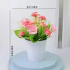 Flores Artificiales, Arreglos de Flores Falsas, Decoración de Escritorio para el Hogar, Decoración de Interiores para la Sala de Estar, Arte Floral de Seda, Juego de Arreglo de Flores para Mesa de Comedor