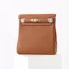 Bolsa Togo de Couro Bovino de Primeira Camada Nova Moda Retrô Mochila Versátil de Couro Genuíno para Mulheres