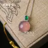 Pingente de Calcedônia Branca S925 Natural de Alta Qualidade para Mulheres, Design de Nicho com uma Vibe de Luxo Leve, Popular em Transmissões ao Vivo