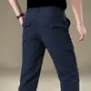 Pantalones de Secado Rápido para Hombre Primavera y Verano Delgados Casuales Sueltos para Hombre Exteriores Multibolsillos Cargo Pantalones Deportivos de Senderismo para Hombre