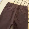 Jeans de Barra Micro-Flare Tamanho Grande para Mulheres Outono 2025 Nova Moda Elástico Efeito Emagrecedor Calças para Gordas Cintura Alta Efeito Emagrecedor