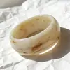 Pulseras Artísticas Vintage Grandes Estilo Europeo y Americano, Joyería Redonda Ancha de Resina Mármol Acrílico, Fábrica de Qingdao
