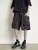 Pantalones Cortos para Hombre 2024 Verano Nuevo Estilo Bolsillo Grande Cargo Holgado Pierna Ancha Streetwear Elegante Juventud Cinco Puntos Pantalones Cortos Algodón Puro