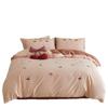 Conjunto de Roupa de Cama Quatro Peças de Algodão Escovado Espesso Estilo Fresco de Desenho Animado Outono e Inverno Grau Materno e Infantil com Lençóis e Capa de Edredom para Aquecimento