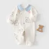 Macacão de Bebê para Primavera e Outono, Roupa de Algodão Puro Classe A para Recém-nascidos, Macacão Unissex para Bebê, Roupa para Bebês de Anyang