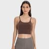 Novo Top Regata Esportivo de Yoga Feminino com Bojo Sexy Cinto Fino Costas Bonitas Fitness Top Alça Roupa de Yoga C5238