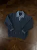 Estilo Old Money, design falso de duas peças, nova coleção de outono, suéter de lã estilo coreano, camisa polo estilo marroquino com estampa floral, fio retorcido
