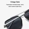 Óculos de Sol Aviador com Armação Vintage UV400 Óculos de Sol Quadrados de Metal para Homens Mulheres