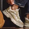 Nueva colección de otoño para hombre: Tenis de trabajo de corte bajo, modernos y transpirables, con suelas gruesas, botas Martin casuales y zapatos de moda