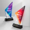 Trofeo de Cristal de Alta Gama Personalizado Creativo Estrella de Cinco Puntas Impresión a Color Reunión Anual de la Empresa Empleado Destacado Souvenir Honorífico