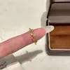 Anel de borboleta estilo coreano, nova moda, nicho, para mulheres, versátil, zircônia, anel aberto ajustável com design simples
