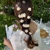 Horquilla elegante francesa dulce Gardenia mini pequeña clip lateral lindo flor clip lateral flequillo clip pico de pato horquilla
