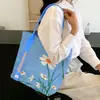Bolsa de lona estampada con aroma Lan Yun al por mayor en stock del fabricante, fresca y elegante, versátil para el día a día