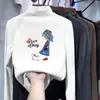 Camada base infantil de gola alta parcial, camiseta quente de manga comprida com forro de fleece para outono e inverno, para meninas e crianças mais velhas, feita de fleece alemão, adequada como camada interna para o outono
