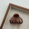 Pinza para el pelo de calabaza retro pequeña con veta de mármol ABS, pinza de tiburón de estilo chino nuevo para mujer, pinza para la parte trasera de la cabeza para recogido a medias
