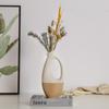 Vaso Cerâmico Pintado à Mão Morandi Minimalista Wabi-Sabi para Uso Comercial Transfronteiriço, Pousada, Decoração Suave de Showroom, Exibição de Arranjo de Flores Secas
