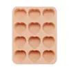 Molde de Silicona para Pastel al por Mayor Grado Alimenticio 12 Agujeros Forma de Corazón para Hornear Casero DIY Molde para Pastel Molde de Silicona para Pastel