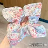 Scrunchie de Alta Qualidade Estilo Coreano para Mulheres, Lenço Quadrado de Tecido, Acessório de Cabelo Oversized, Elástico para Coque, Corda de Cabelo, Ornamento de Cabelo